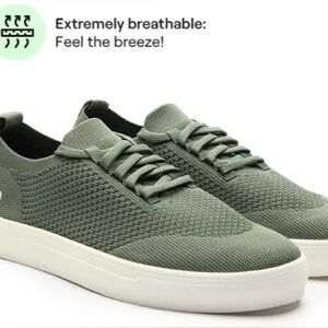 Flatheads Luft Men's Ultralight Breathable Knit Sneakers Fern Green Size 9